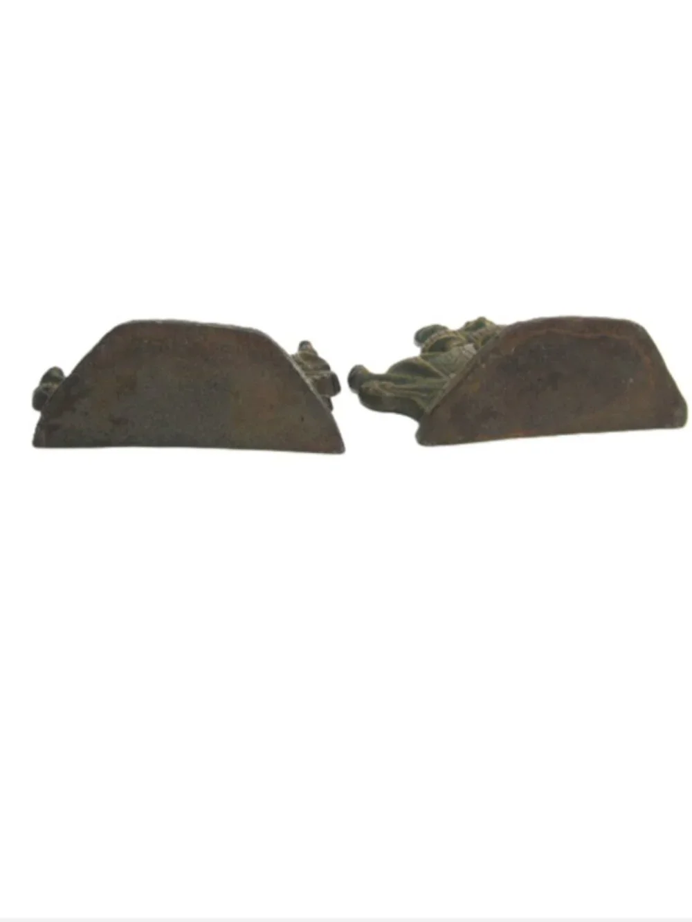 Pair of Antique Vintage Cast Iron 4